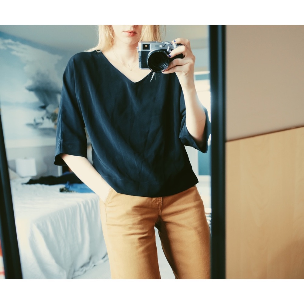 NWOT Uniqlo Black Blouse